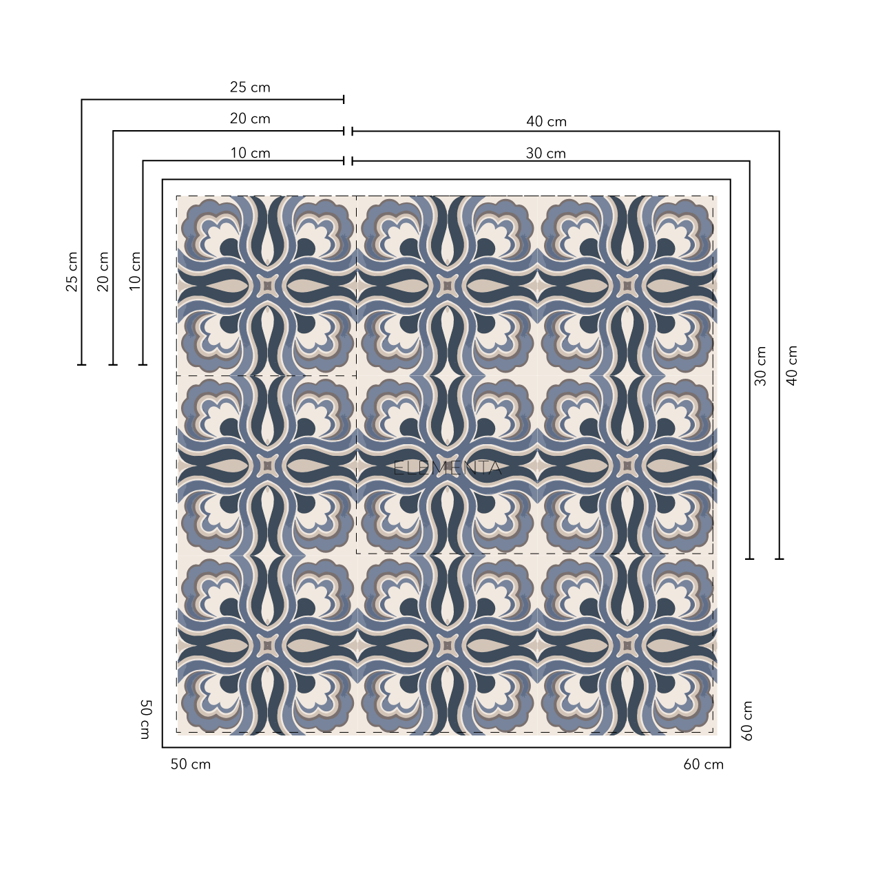 Chivor baldosas 20x20 cm - 20 unidades / cubre 0,8 mt2