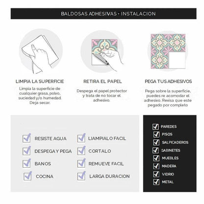 Chivata Baldosas en Vinilo Adhesivas PARA PISOS