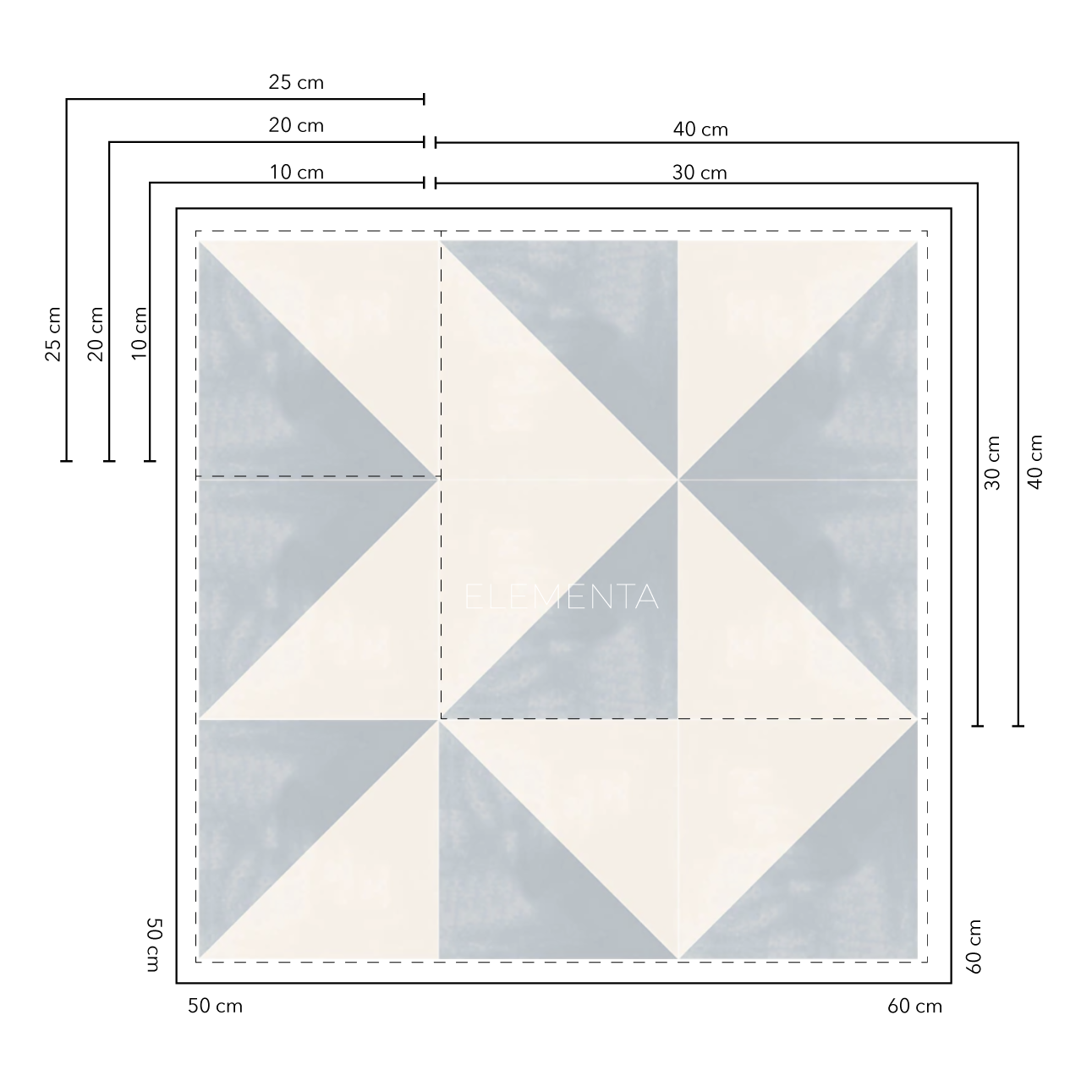 Cometa baldosas 30x30 cm - 20 unidades / cubre 1,8 mt2