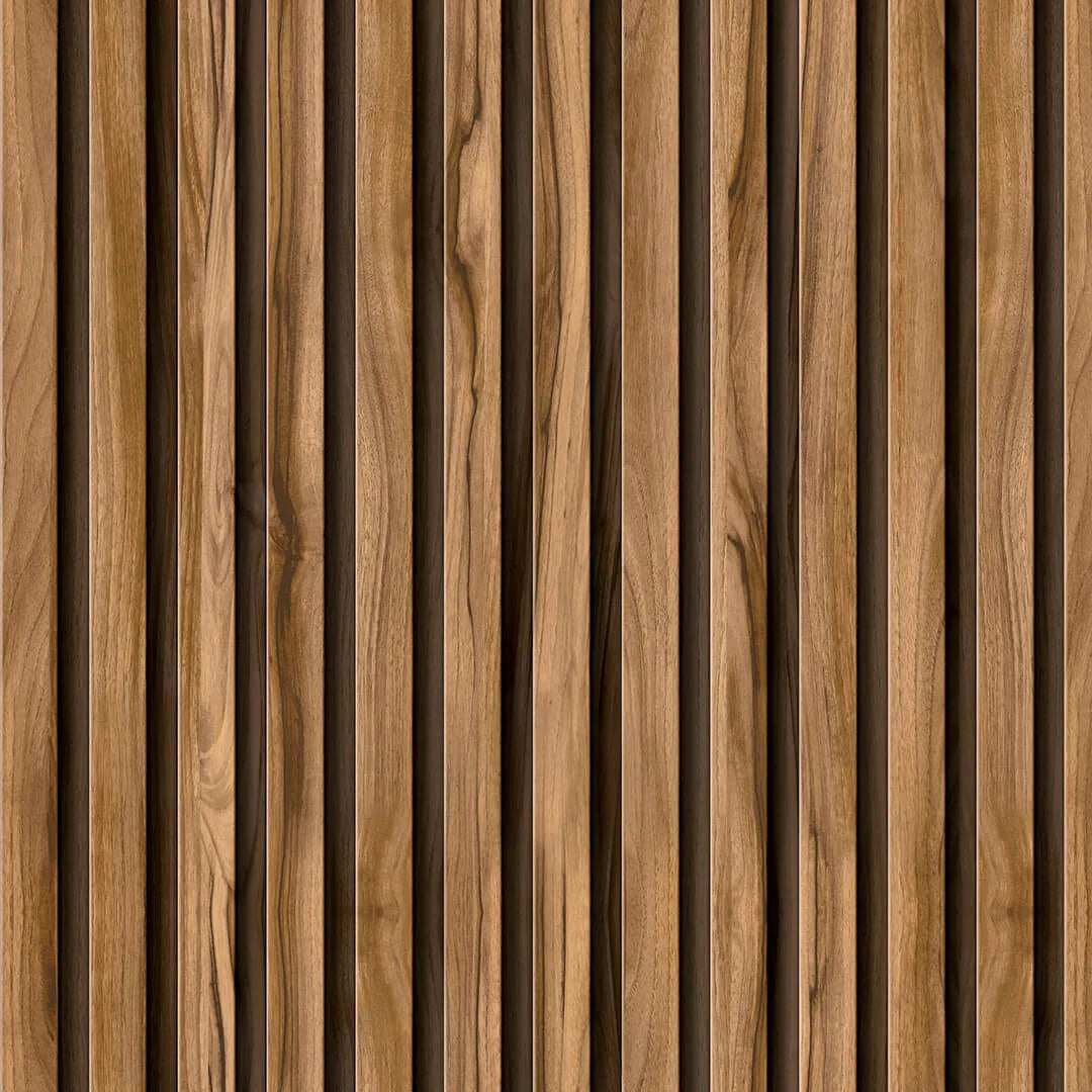 Listones en Madera Macadamia - Rollo 250 cm alto x 60 cm ancho | Cubre 1.5 mt2