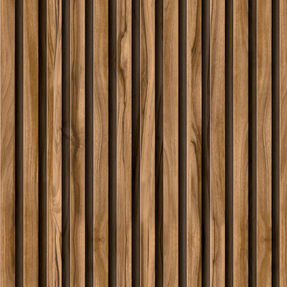 Listones en Madera Macadamia - Rollo 250 cm alto x 60 cm ancho | Cubre 1.5 mt2