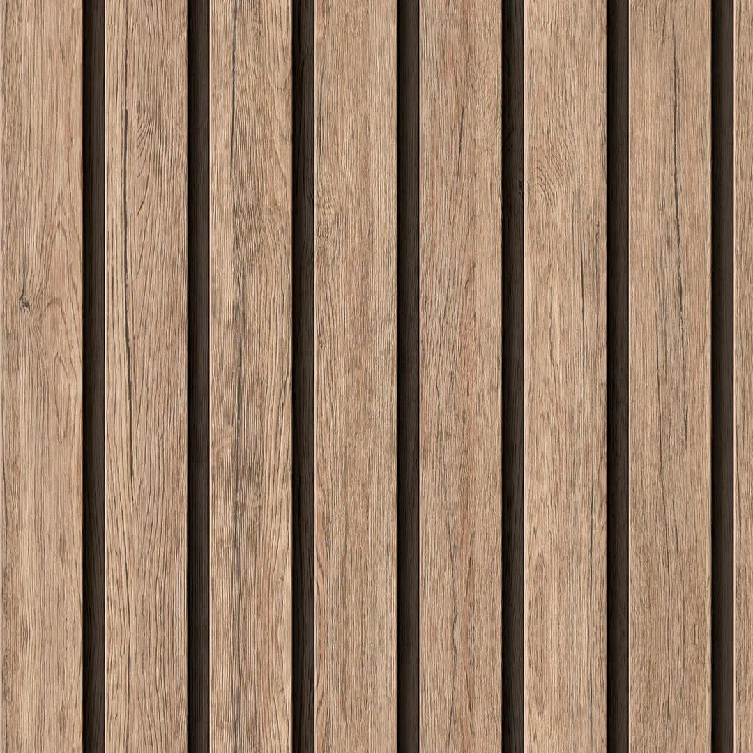 Listones en Madera Claro - Rollo 250 cm alto x 60 cm ancho | Cubre 1.5 mt2