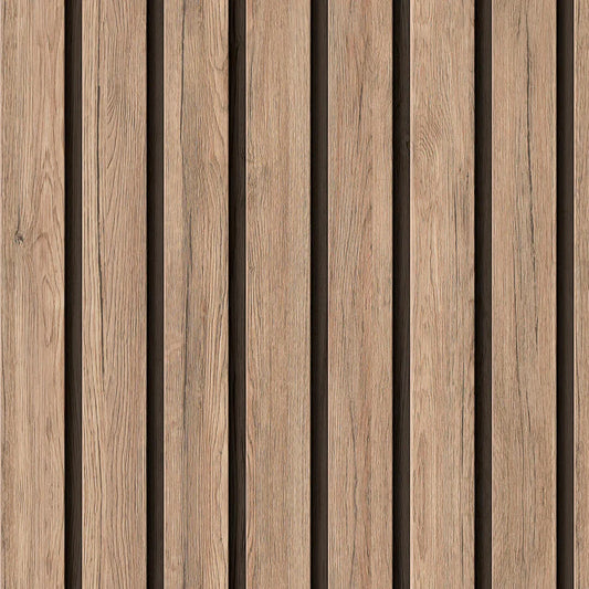 Listones en Madera Claro - Rollo 250 cm alto x 60 cm ancho | Cubre 1.5 mt2