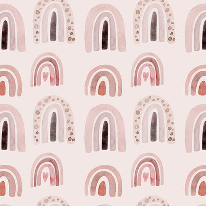 Papel tapiz Infantil Arcoíris Rosa - Rollo 250 cm alto x 60 cm ancho | Cubre 1.5 mt2