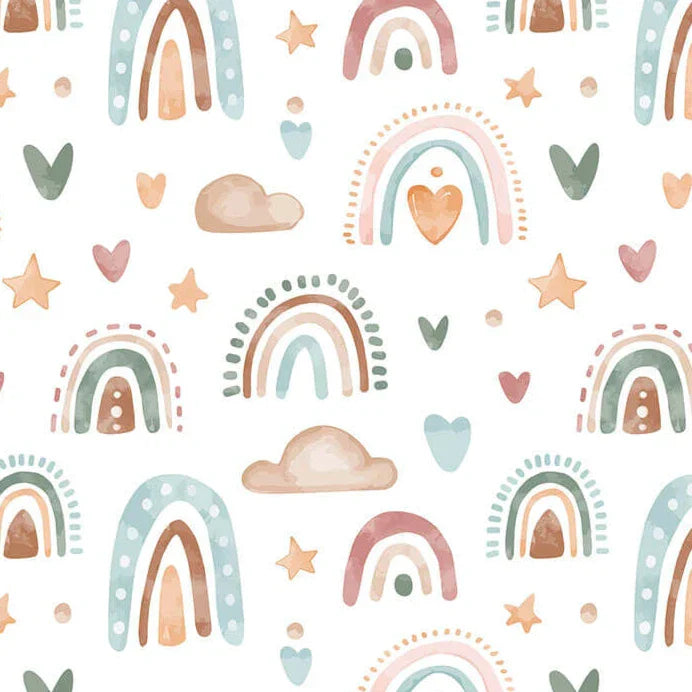Papel tapiz Infantil Arcoíris - Rollo 250 cm alto x 60 cm ancho | Cubre 1.5 mt2