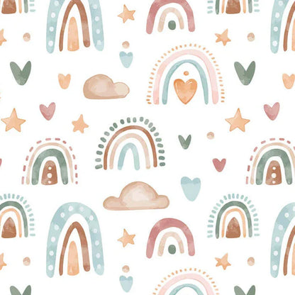 Papel tapiz Infantil Arcoíris - Rollo 250 cm alto x 60 cm ancho | Cubre 1.5 mt2