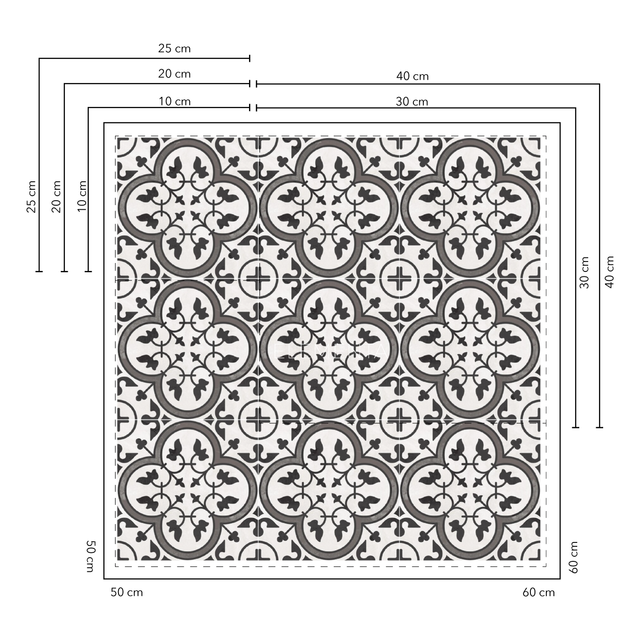 Festivo Baldosas 10x10 cm - 20 unidades / cubre 0,2 mt2