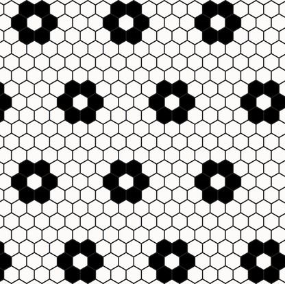 Flores Hexagonos Vinilo en rollo PARA PISOS 2 metros x 60 cm