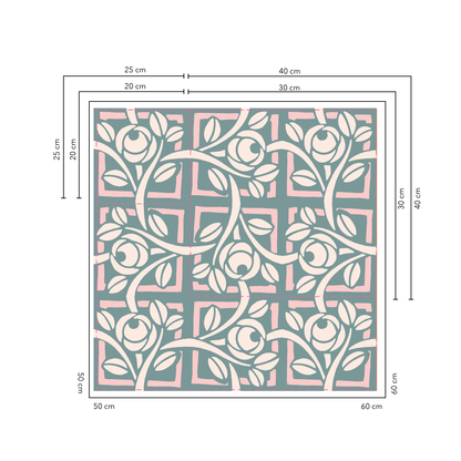 Rosetas Baldosas 10x10 cm - 20 unidades / cubre 0,2 mt2
