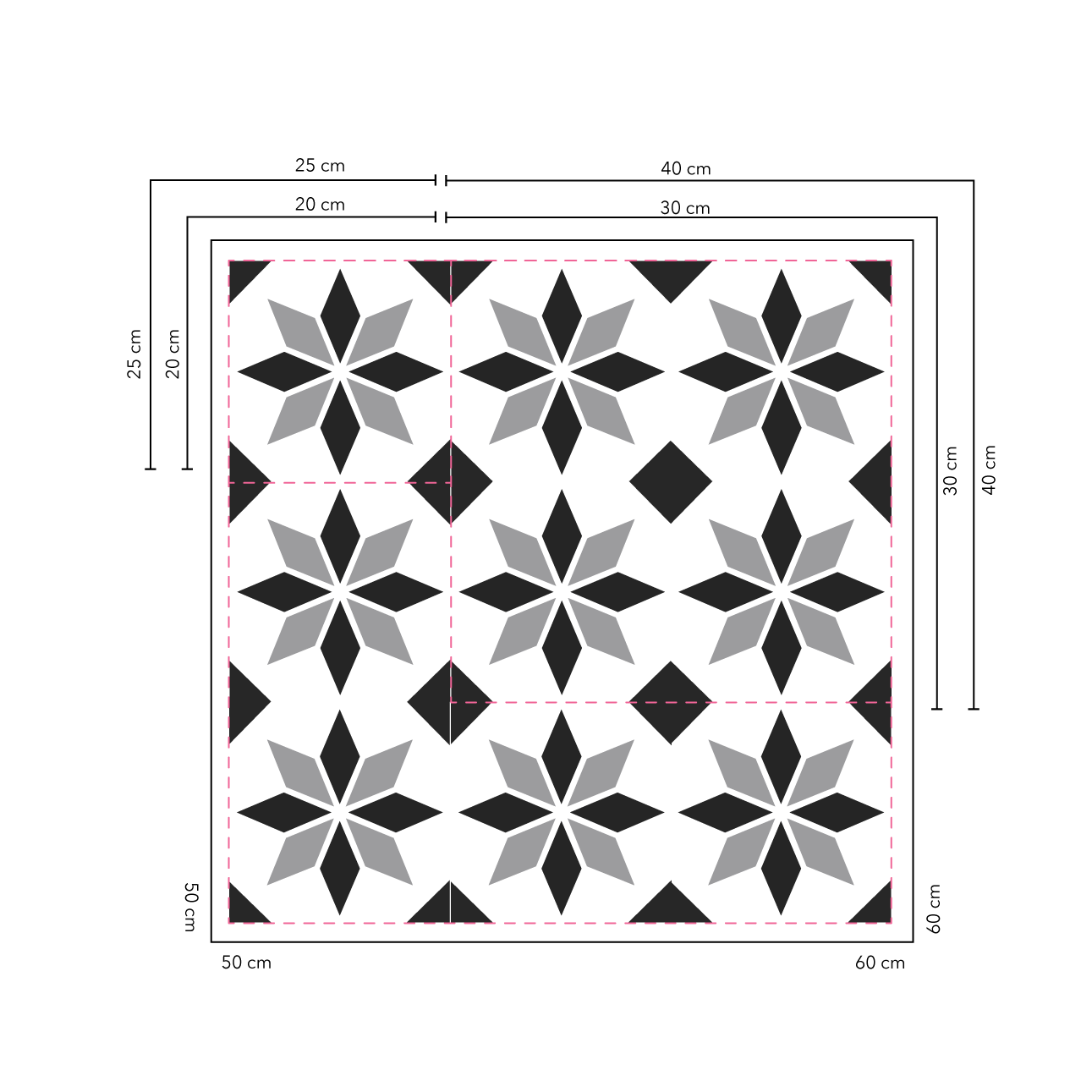 Tejano Baldosas 25x25 cm - 20 unidades / cubre 1,2 mt2