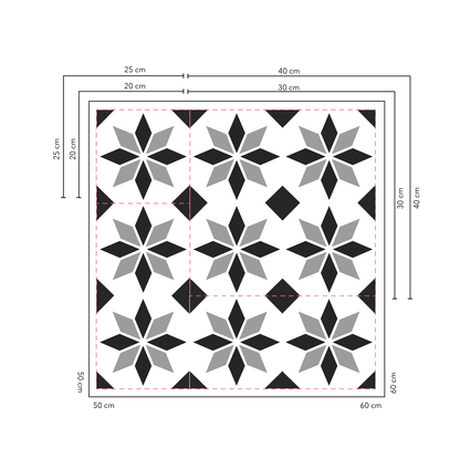 Tejano Baldosas 25x25 cm - 20 unidades / cubre 1,2 mt2