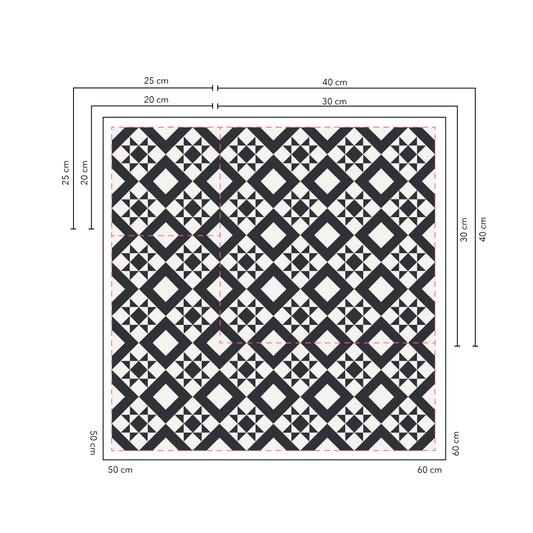Texas Baldosas 20x20 cm - 20 unidades / cubre 0,8 mt2