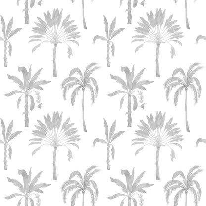 Papel Tapiz Palmeras Gris 2.5 metros x 45 cm