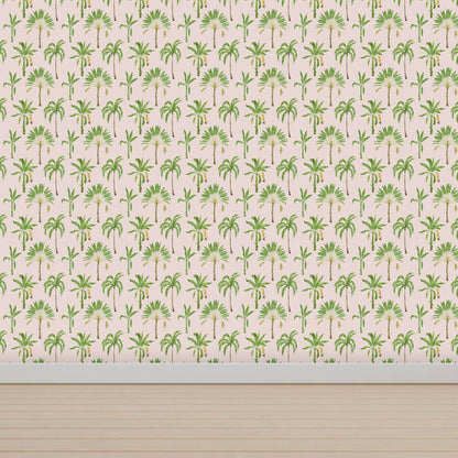 Papel tapiz - Palmera Rosa 2.5 metros x 45 cm
