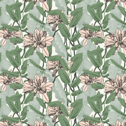 Orquidea Banana Papel Tapiz - Rollo 60 cm x 240 cm - Cubre 1,4 mt2