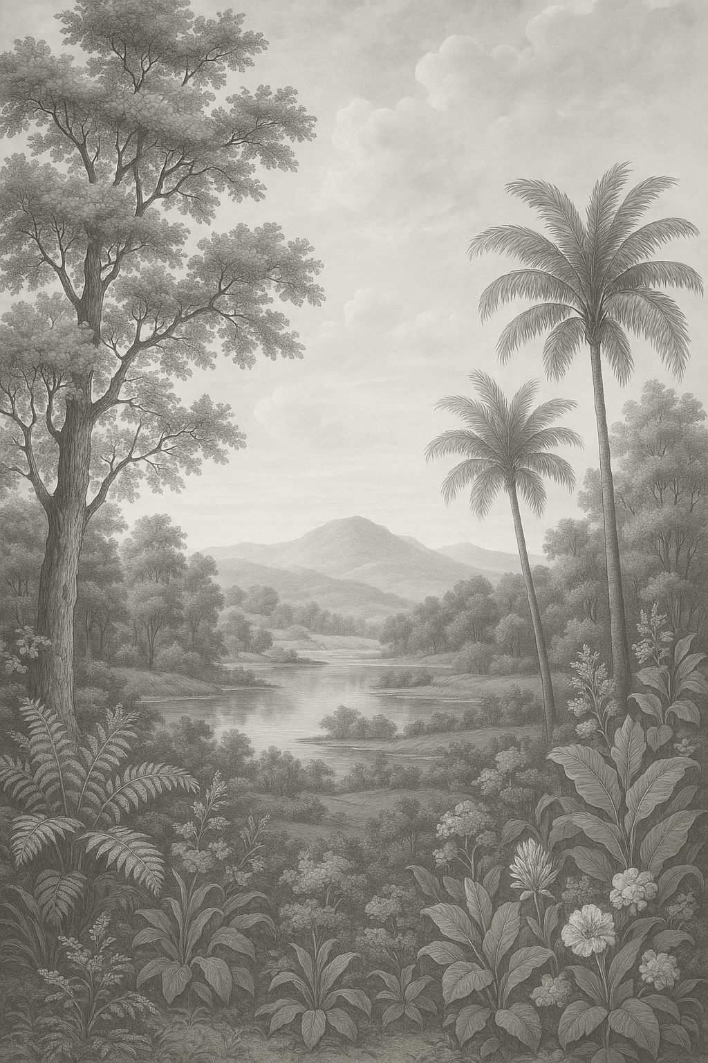 Mural Raíces y Cielo | 235cm altura x 140 cm ancho