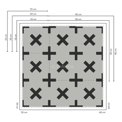 Santa Cruz Baldosas  10x10 cm - 20 unidades / cubre 0,2 mt2