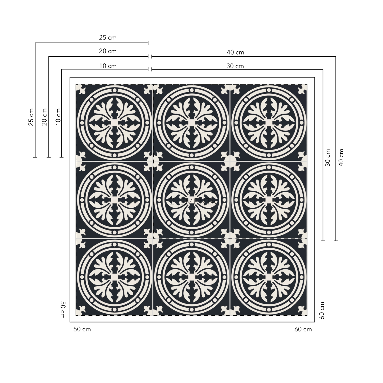 Barreiro Baldosas 25x25 cm - 20 unidades | cubre 1,2 mt2