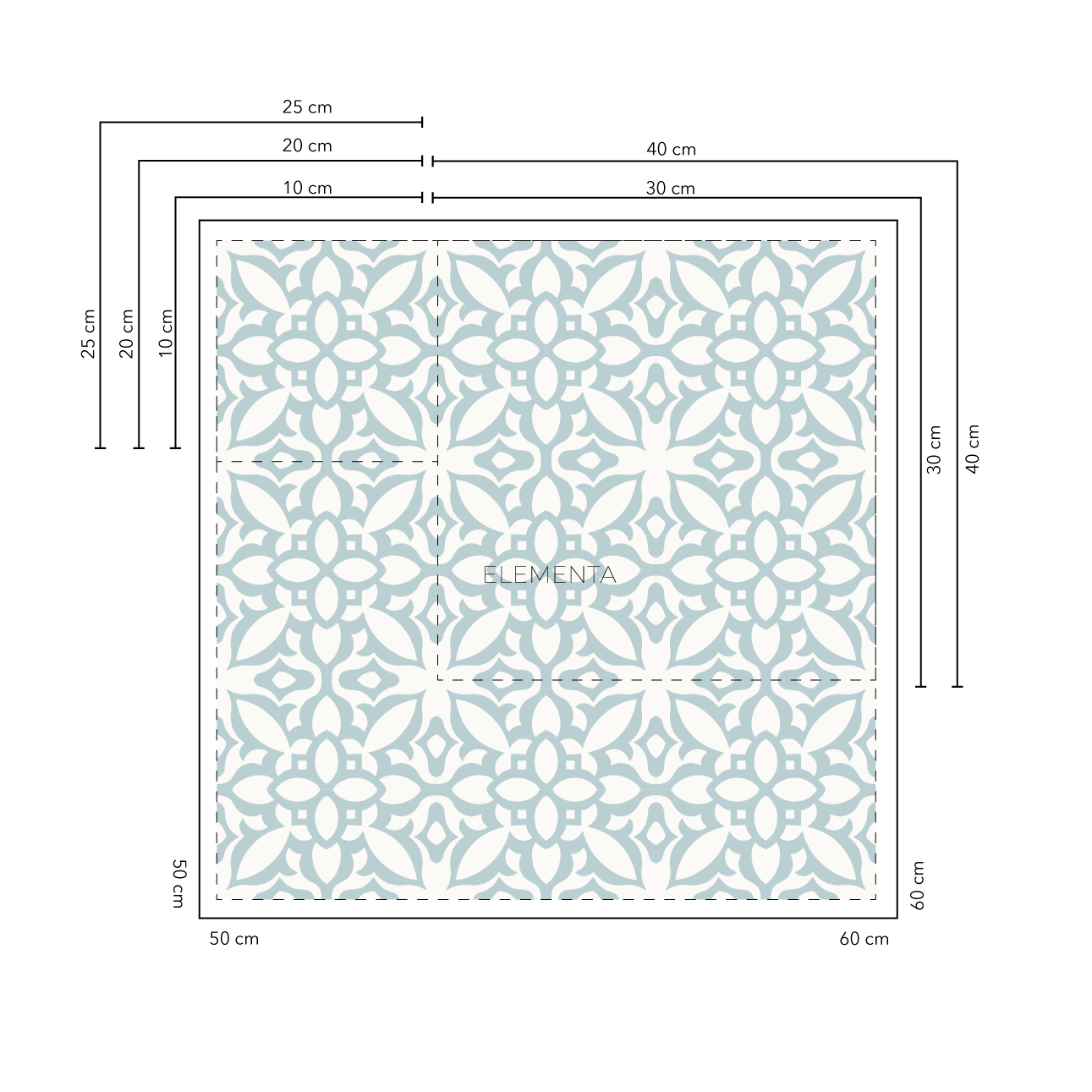 Boavita Baldosas 20x20 cm - 20 unidades / cubre 0,8 mt2