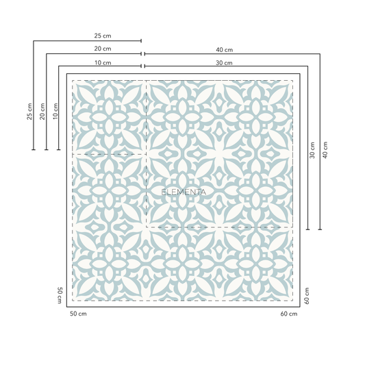 Boavita Baldosas 20x20 cm - 20 unidades / cubre 0,8 mt2