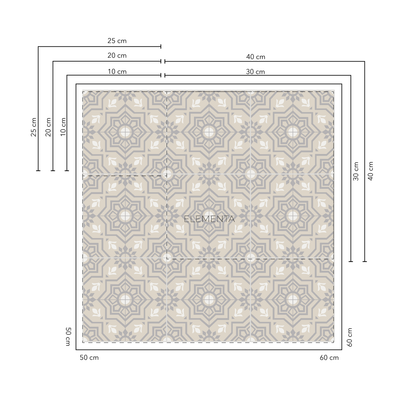 Borba baldosas 25x25 cm - 20 unidades / cubre 1,25 mt2