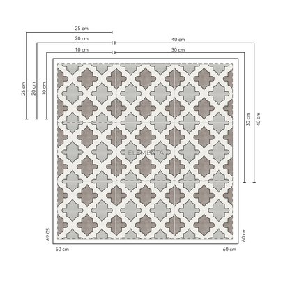 Boticas baldosas 20x20 cm - 20 unidades / cubre 0,8 mt2