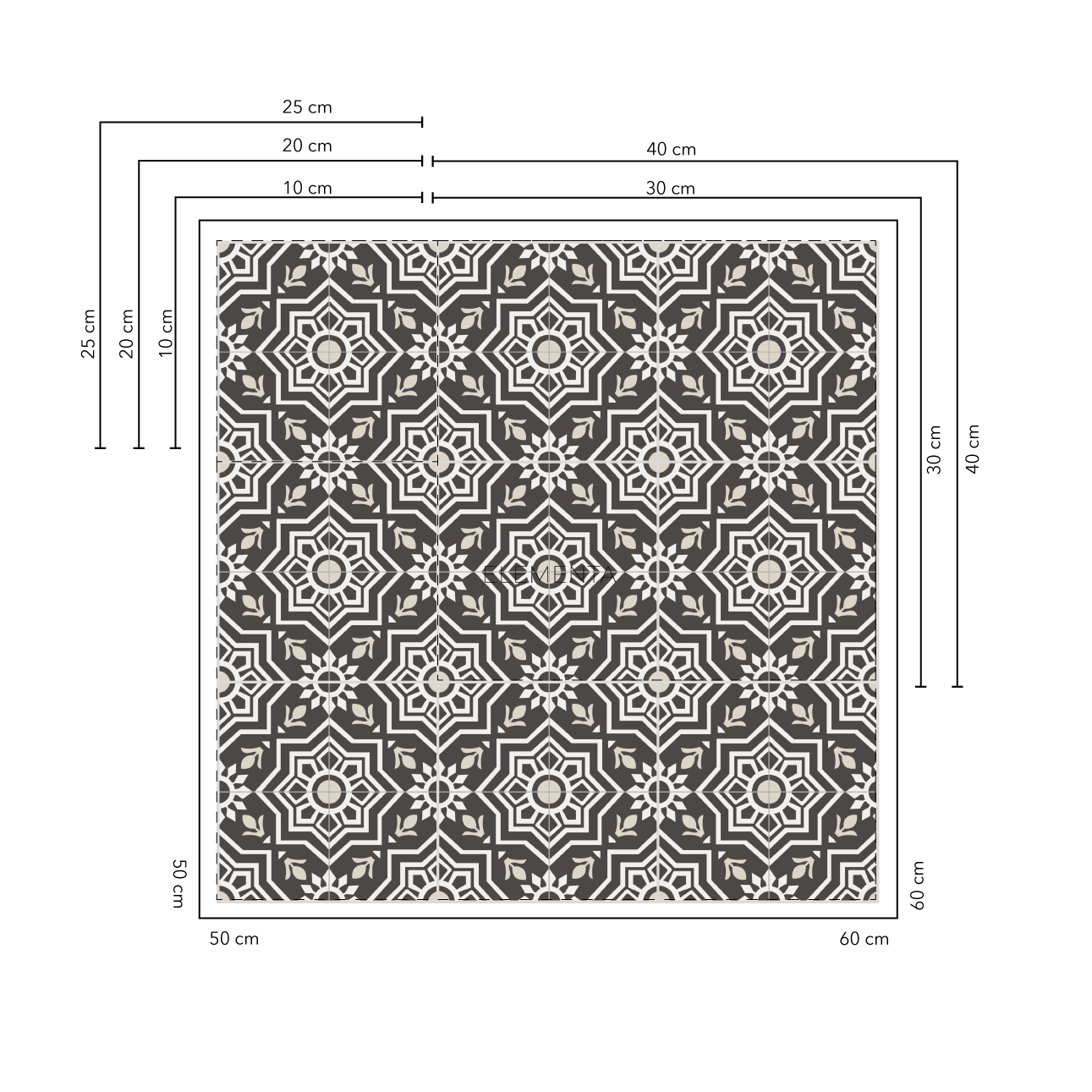 Braganza Baldosas 20x20 cm - 20 unidades / cubre 0,8 mt2