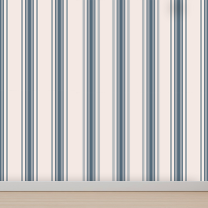 Polo Lines Wallpaper | Blue | 240 cm high x 60 cm wide | 1 unit | Covers 1.4 m2