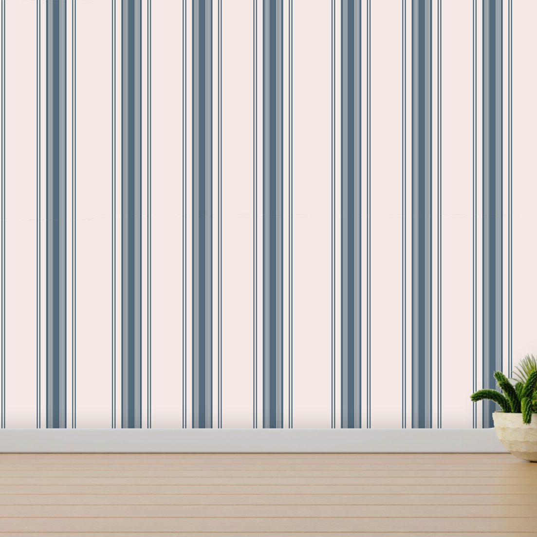 Polo Lines Wallpaper | Blue | 240 cm high x 60 cm wide | 1 unit | Covers 1.4 m2