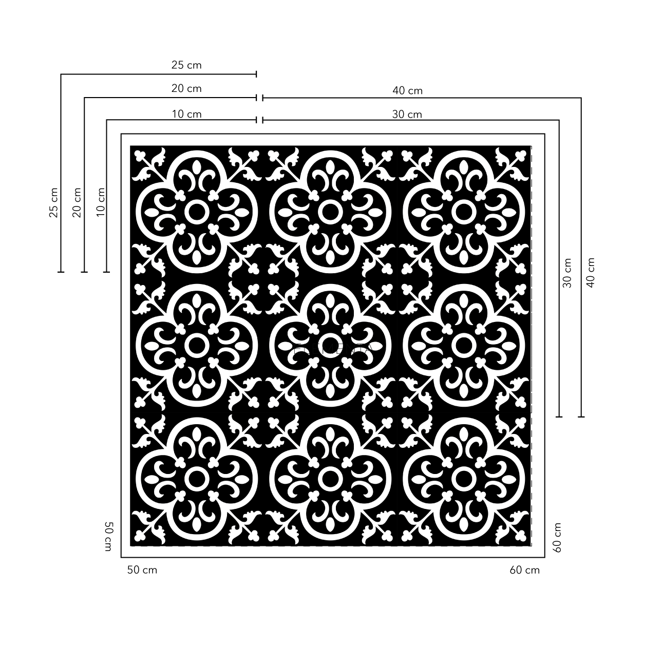 Caracola 10x10 cm - 20 unidades para pisos / cubre 0,2 mt2