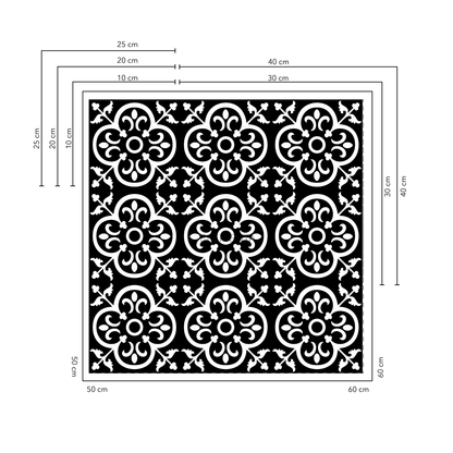 Caracola 10x10 cm - 20 unidades para pisos / cubre 0,2 mt2