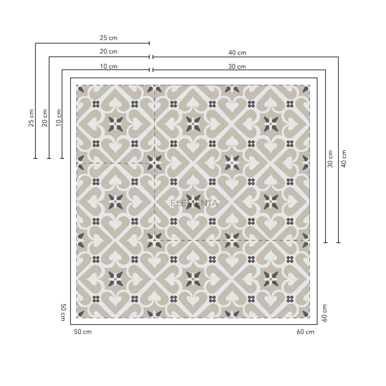 Carolina 30x30 cm - 20 unidades para pisos / cubre 1,8 mt2