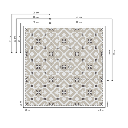 Carolina 30x30 cm - 20 units for floors / covers 1.8 m2