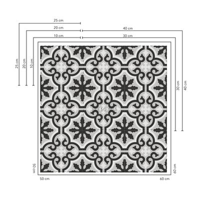 Chinavita mono 10x10 cm - 20 unidades para pisos / cubre 0,2 mt2