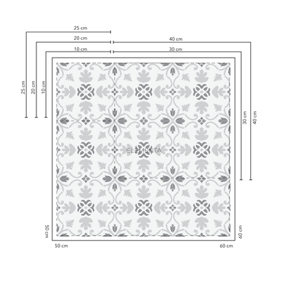 Cuba 20x20 cm - 20 unidades para pisos / cubre 0,8 mt2