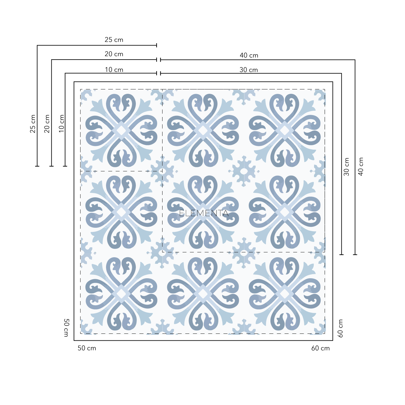 El Rosario 10x10 cm - 20 units for floors / covers 0.2 m2