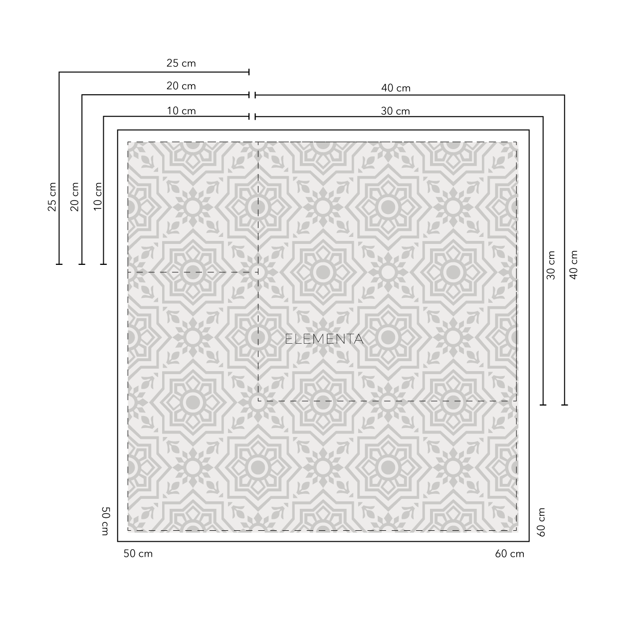 Ferreira 25x25 cm - 20 units for floors / covers 1.2 m2