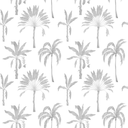 Papel Tapiz Palmeras Gris 2.5 metros x 45 cm