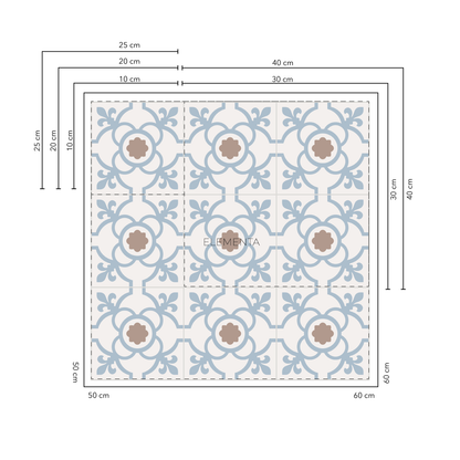 Almeirim 10x10 cm - 20 unidades para pisos / cubre 0,2 mt2