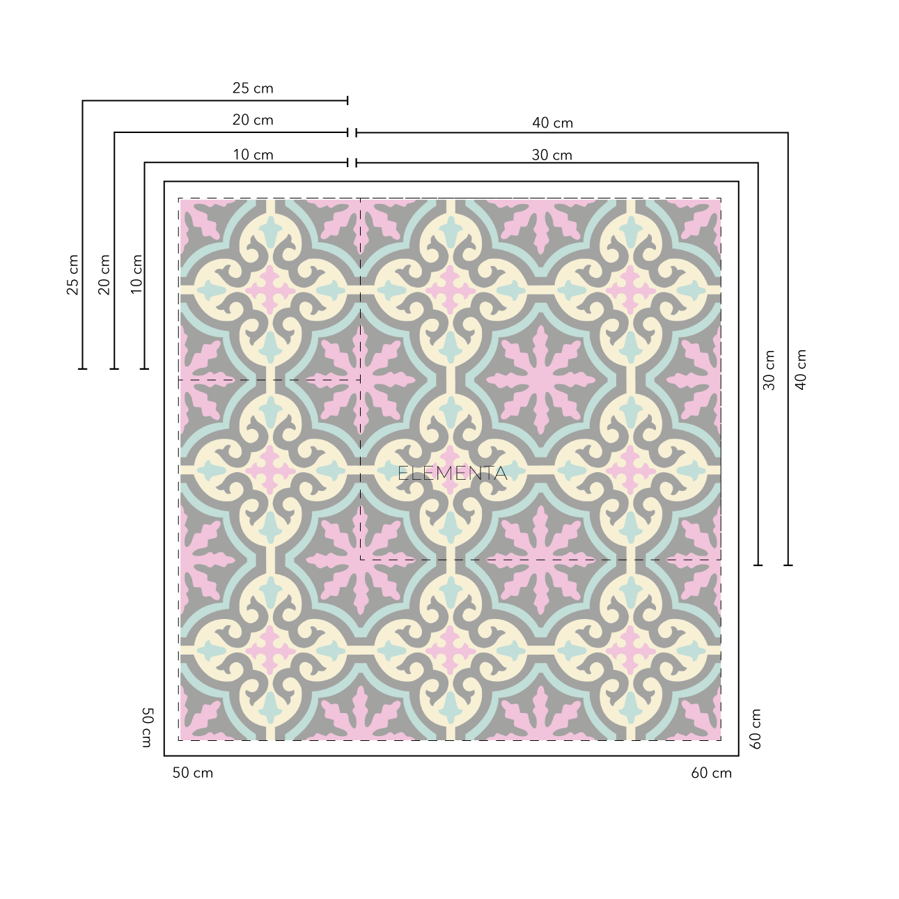 Belén 10x10 cm - 20 unidades para pisos / cubre 0,2 mt2