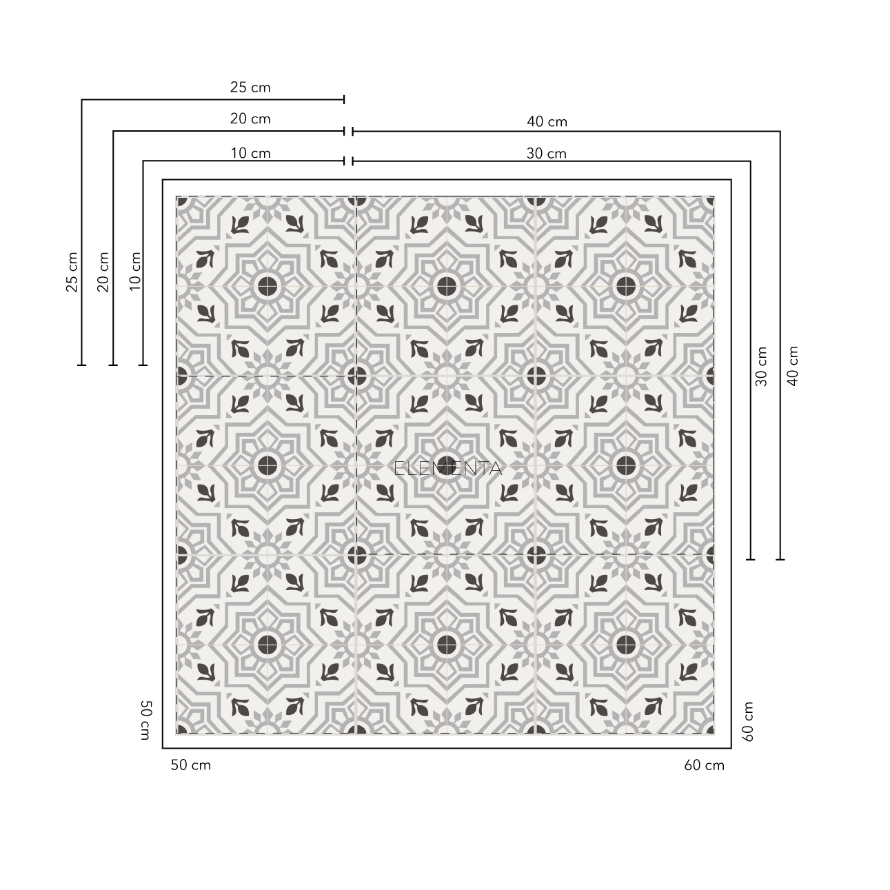 Benavente 10x10 cm - 20 units for floors / covers 0.2 m2