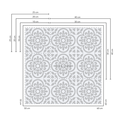 Elvas 20x20 cm - 20 unidades para pisos / cubre 0,8 mt2